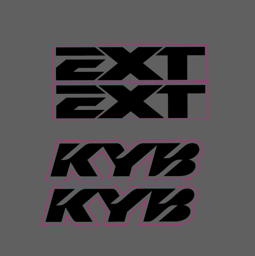 KYB/EXT Fork Stickers